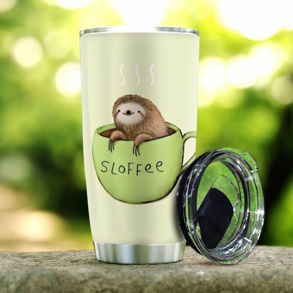 Coffee And Sloths 20oz 30oz Travel Tumbler TB436 - Image 2
