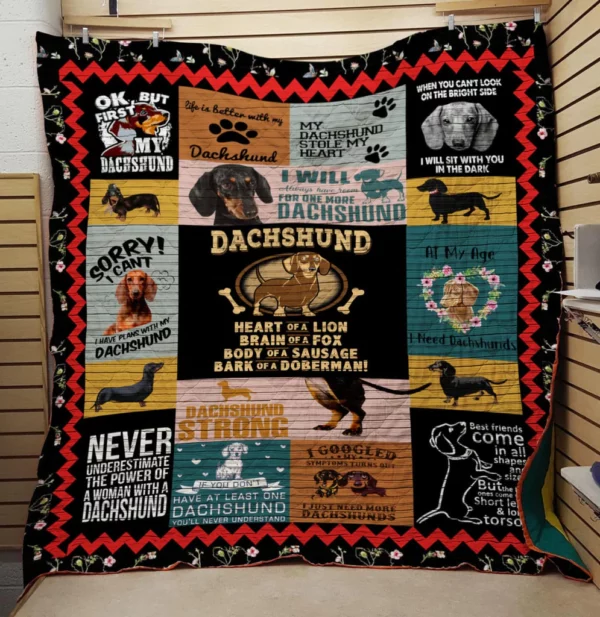 Cute Dachshund Quilt BS2049