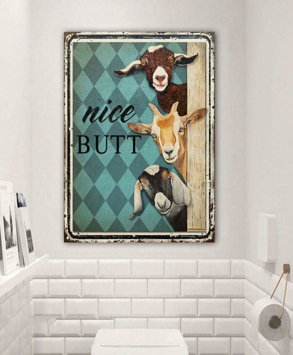 Goat Nice Butt Funny Canvas Wall Art CA200