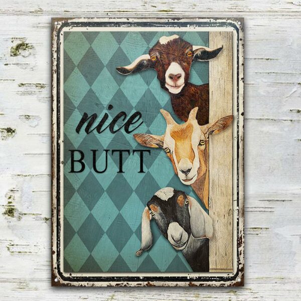 Goat Nice Butt Funny Canvas Wall Art CA200 - Image 3
