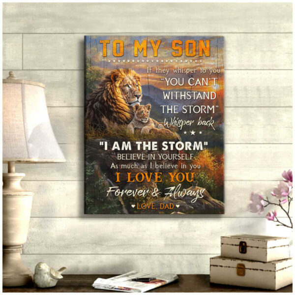 To My Son I Love You Canvas Wall Art CA222 - Image 2