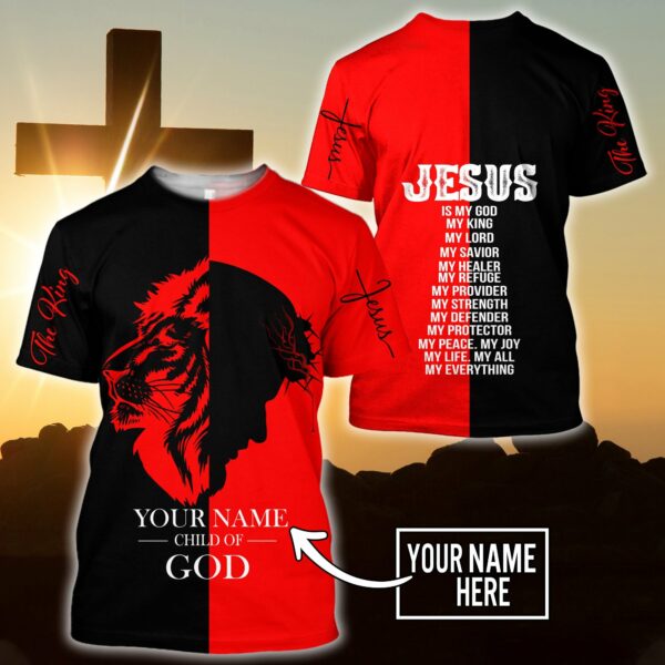 Christian Clothes : "Premium Jesus Customize Name 3d All Over Printed Unisex Shirts" - Image 5