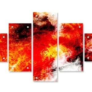 Acrylic Glass Wall Art, In The Flame Set of 5