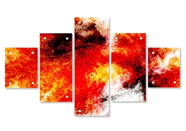 Acrylic Glass Wall Art, In The Flame Set of 5